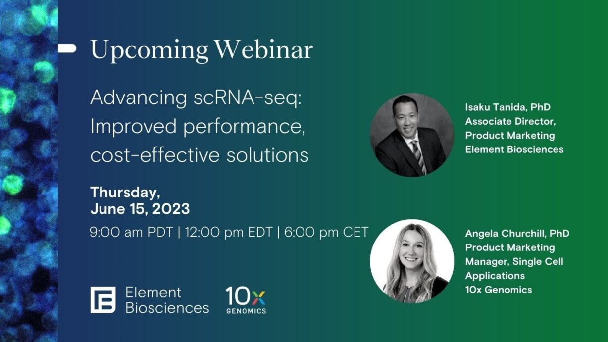 Webinar - Advancing scRNA-seq: Improved performance, cost-effective solutions