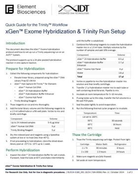 xGen Exome Hybridization & Trinity Run Setup Quick Guide (MA-00061)