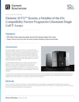 Element AVITI™ System and 10x Genomics SC Application Note
