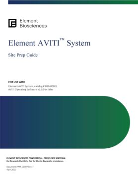 AVITI System Site Prep Guide (MA-00007)