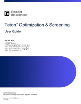 Teton™ Optimization and Screening User Guide (MA-00078 Rev C)