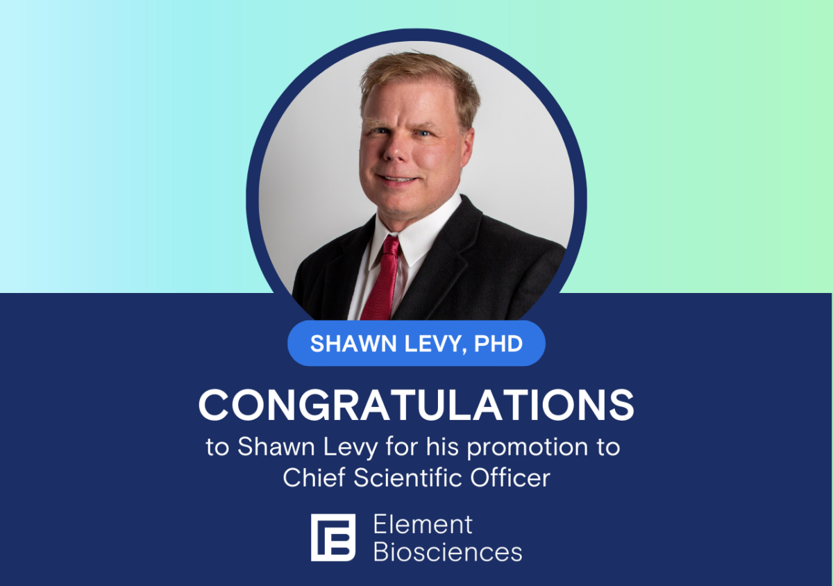 Shawn Levy Elevated to CSO Element Biosciences