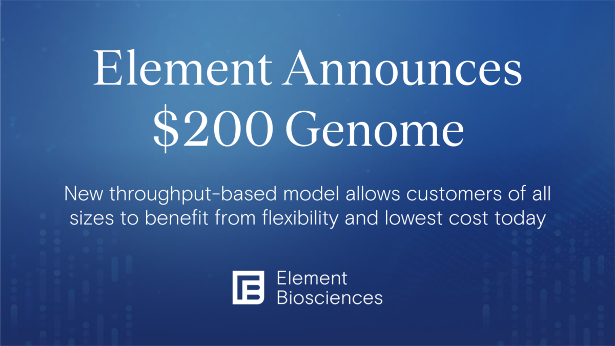 Element Delivers 200 Genome on Sequencing System Element Biosciences